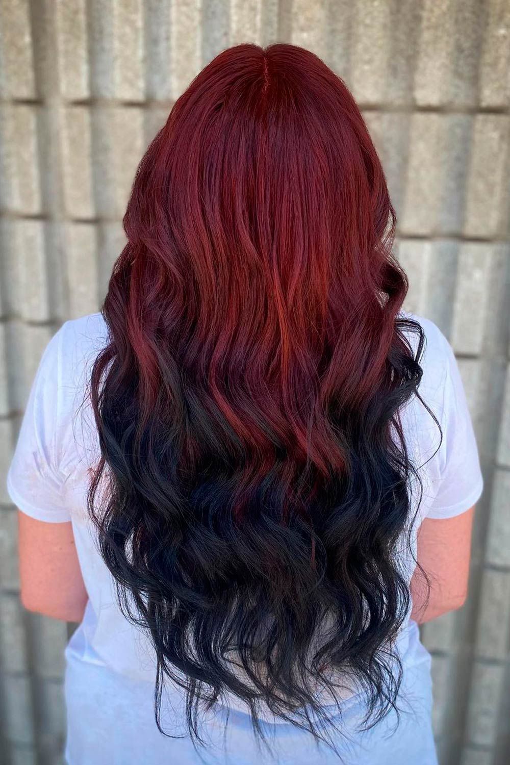 Extra Bright Ideas With Black And Colorful Ombre Reverse Hair, red ombre hair, Black ombre hair, reverse red ombre hair