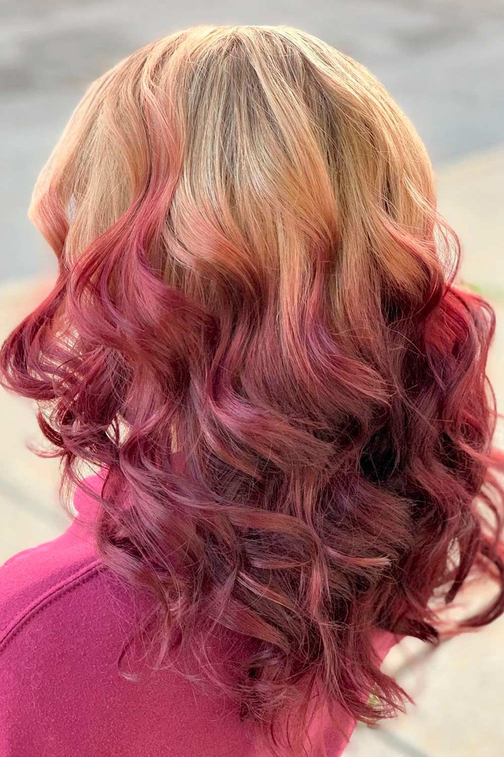 reverse ombre red