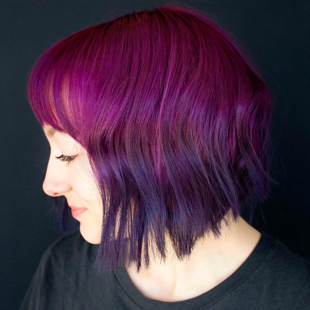 Reverse Dark Purple Ombre, Ombre Short Hair, reverse purple ombre, ombre reverse