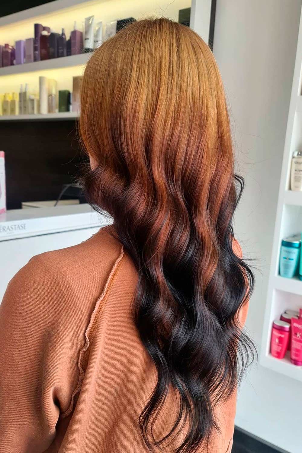 reverse ombre red