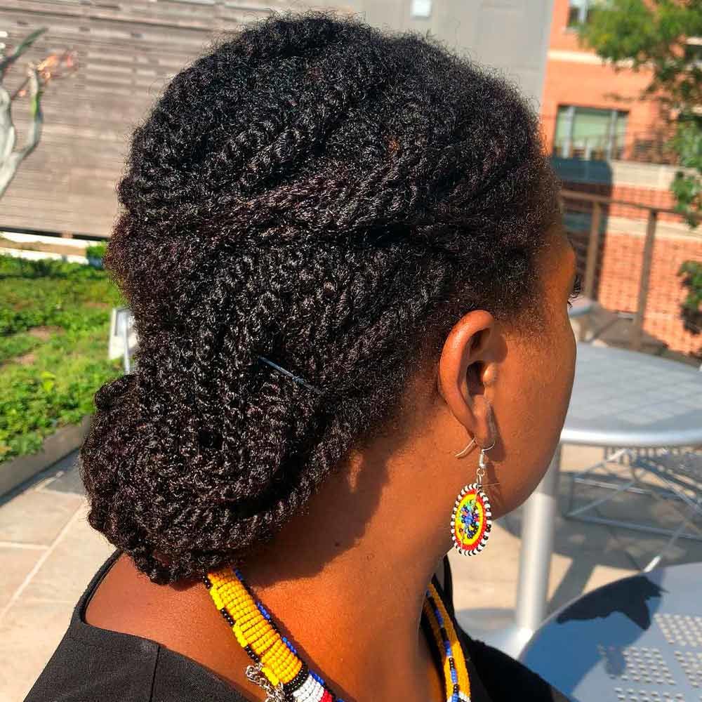 senegalese twist bun