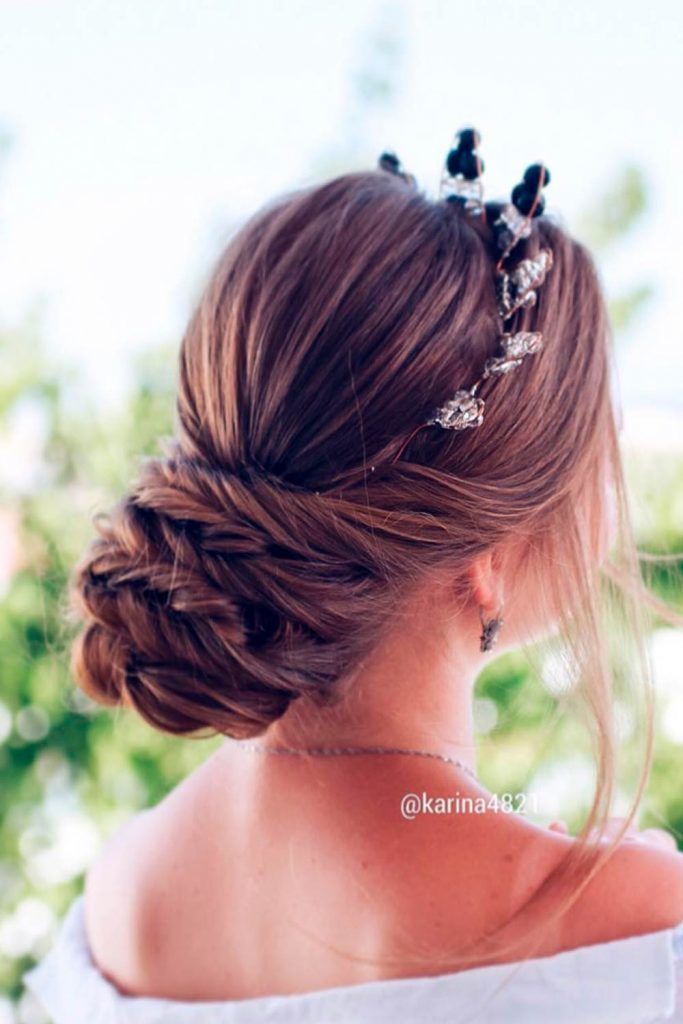 A Voluminous Updo For Long Hair, updos for wedding bride, wedding updos hairstyles for long hair, wedding bun updos