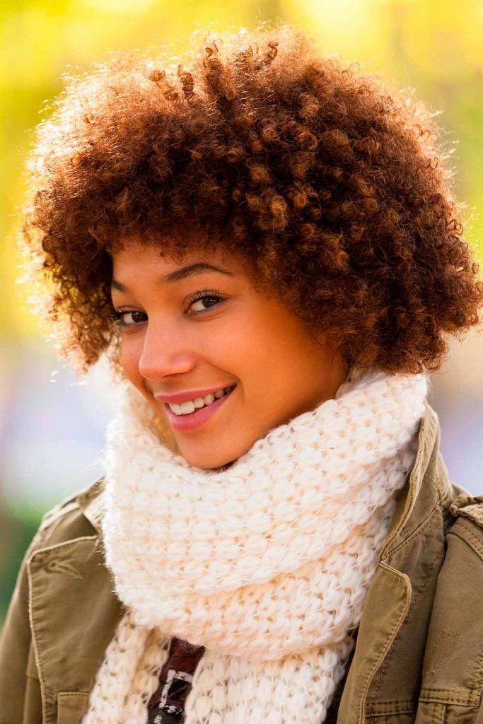 Short Curly Bob With Bangs