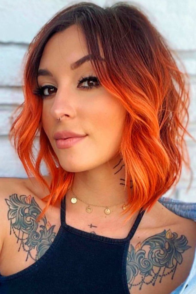 Copper With Orange Hues, red hair with copper highlights, cooper hair color, copper ombre, hair color copper