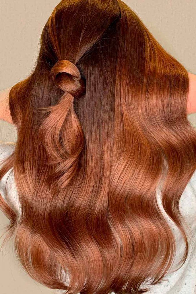 brownish copper hair