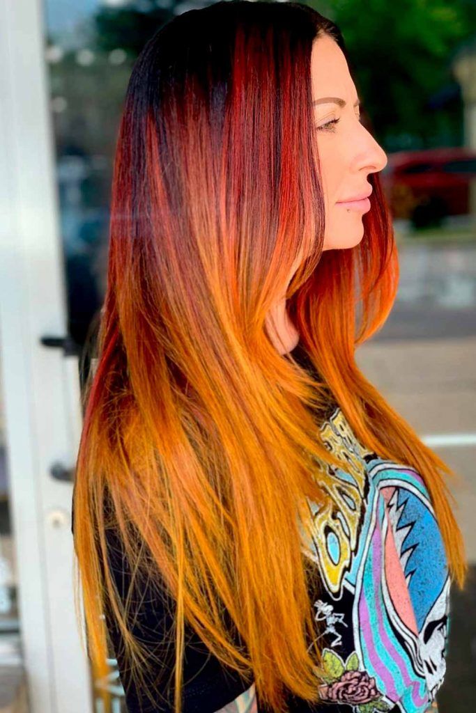 Best Hair Colours To Look Younger  Metallic copper hair colour