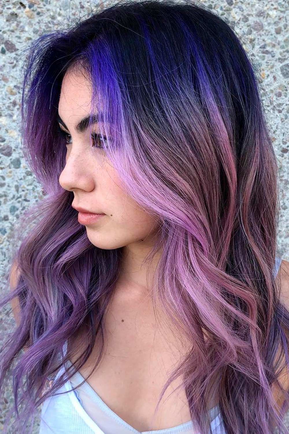 With Black To Purple Ombre