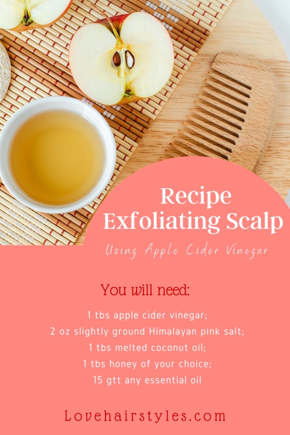 Exfoliating Scalp Recipe Using Apple Cider Vinegar