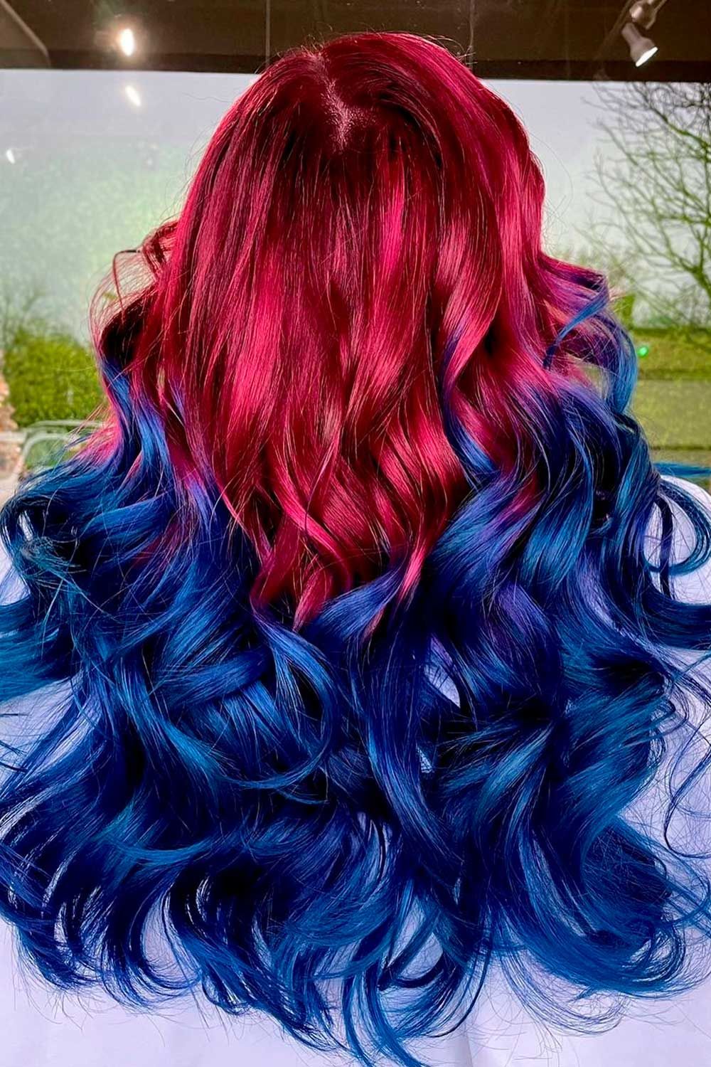 Purple With Dark Blue Ends