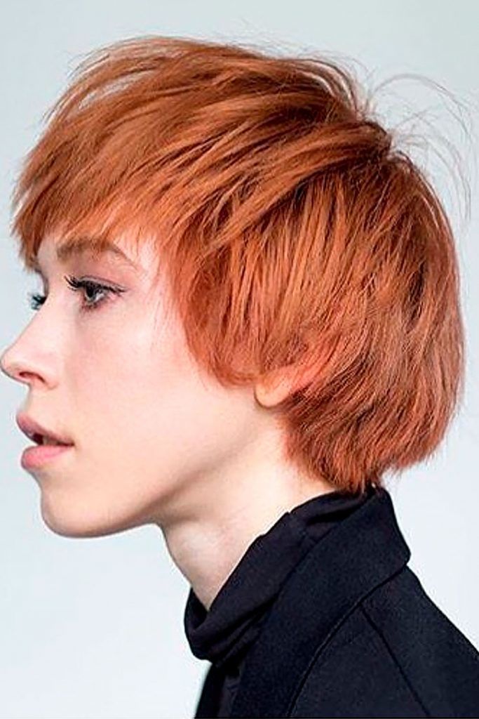 Red Pixie Hairstyles, short edgy hairstyles for women with round faces, short choppy hairstyles for round faces