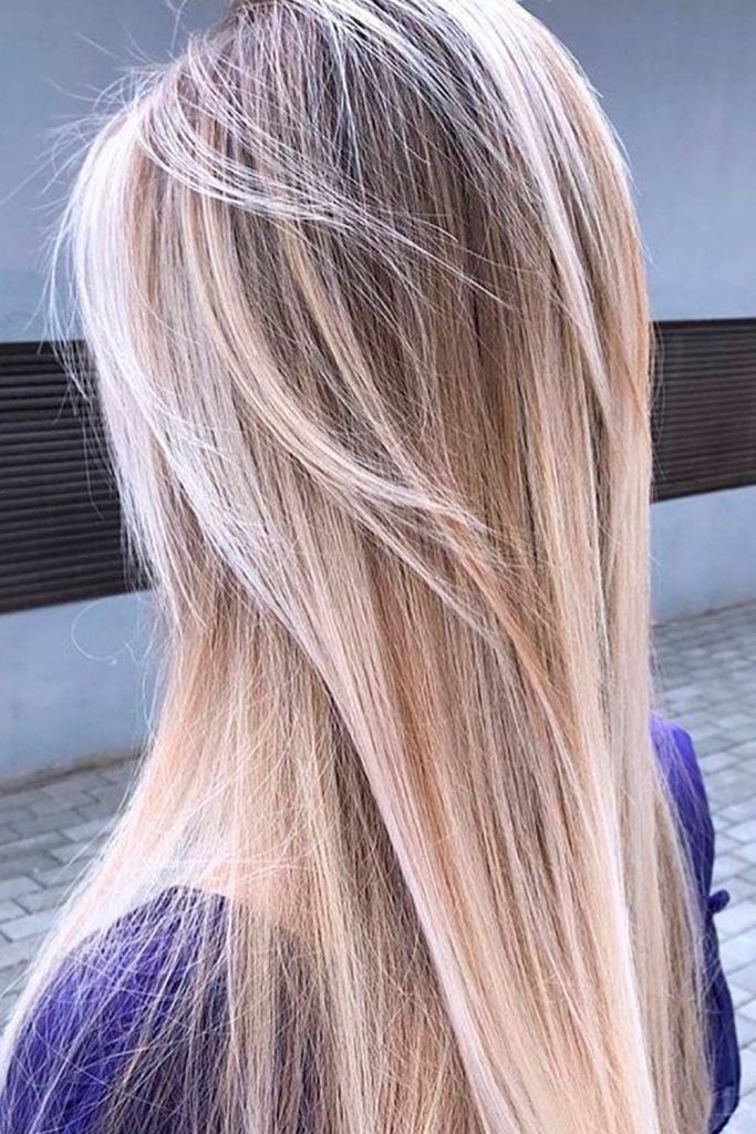 Popular Layered Straight Blonde Hair