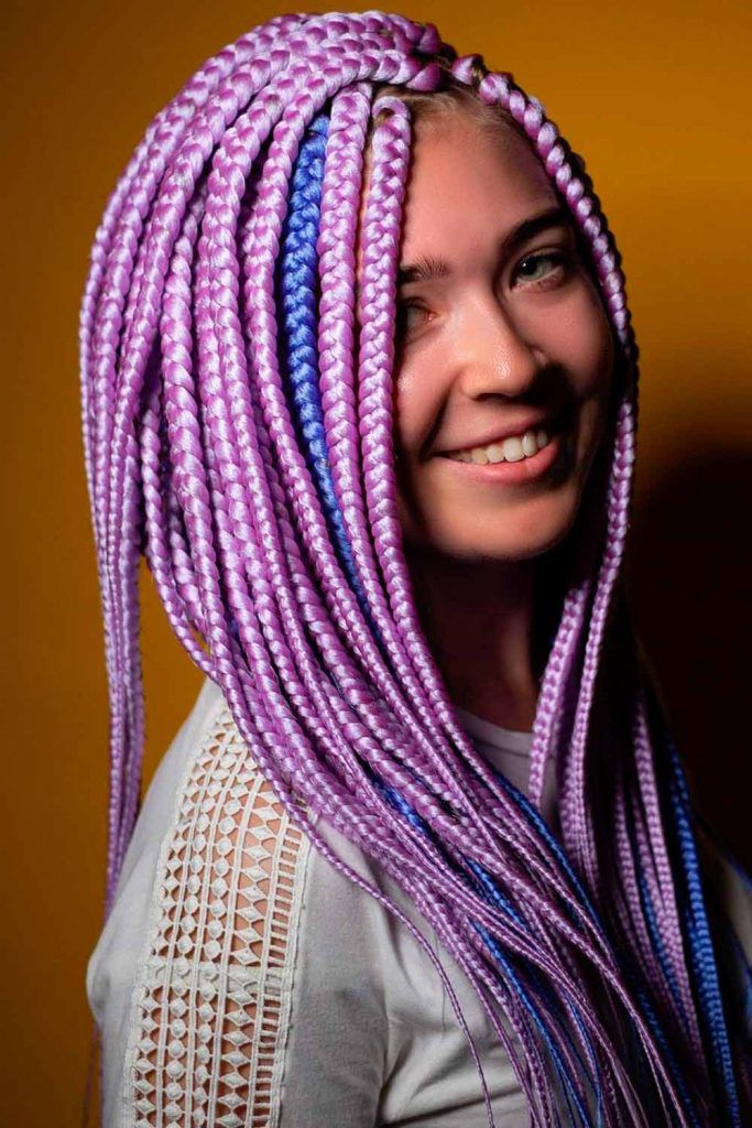 Colorful Knotless Braids - canvas-insight