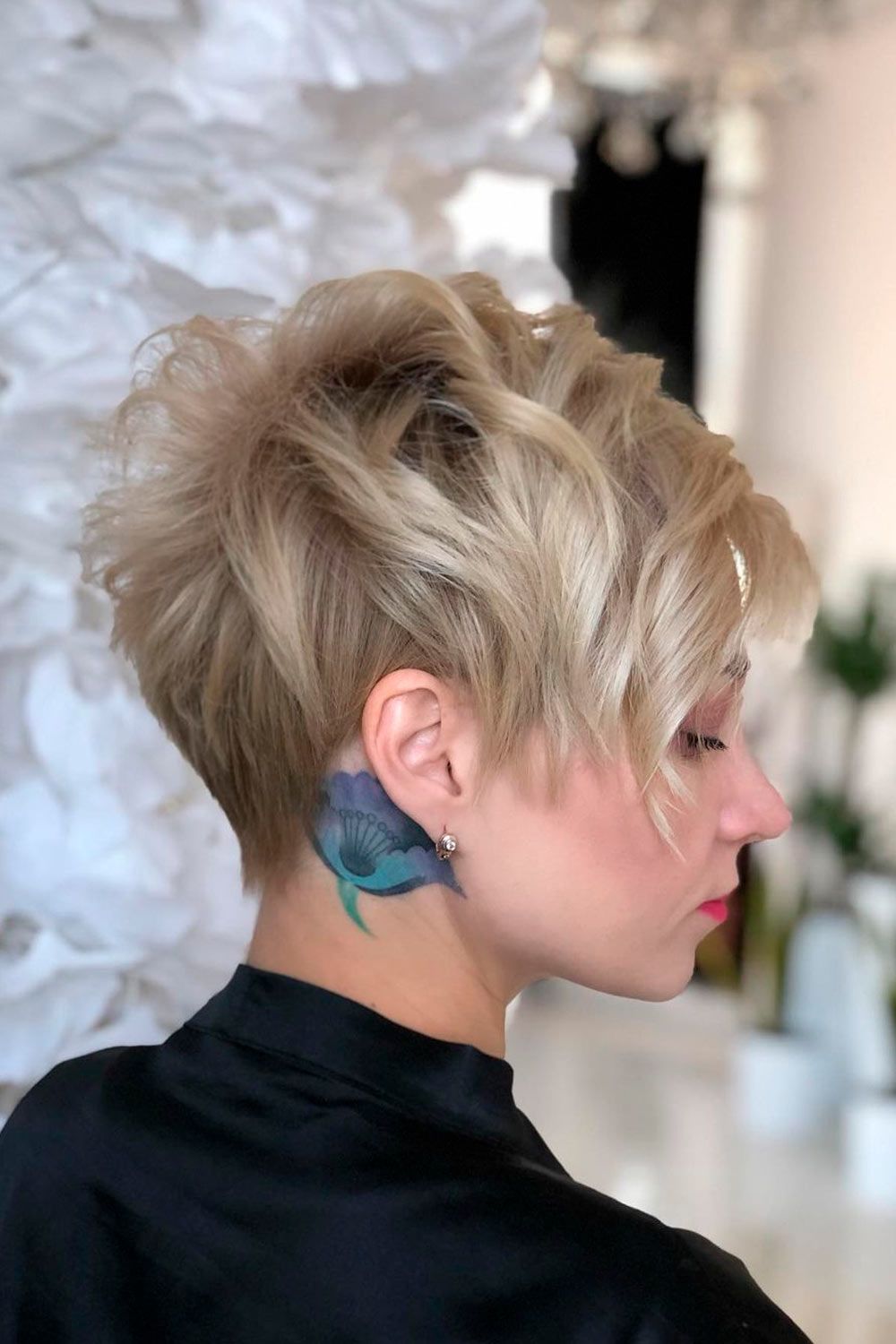 Asymmetrical Pixie Undercut   Asymmetrical Pixie Cuts Blonde Messy Layered 