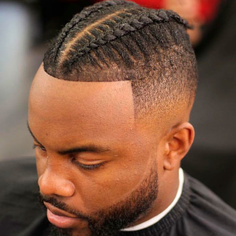 Black Men Haircuts Braided Style 