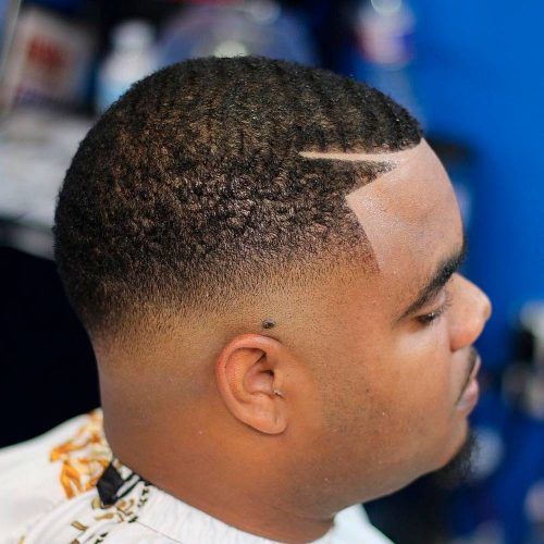 low fade haircut black men part