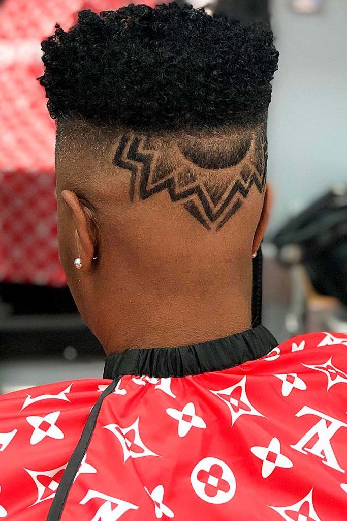 Design de cabelo para cortes de cabelo de homens negros