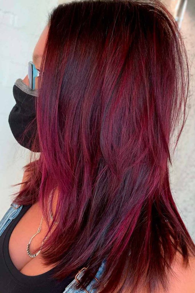 dark skin red hair color