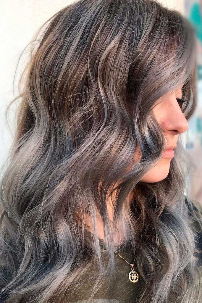 Ash Gray Hair Color Shade