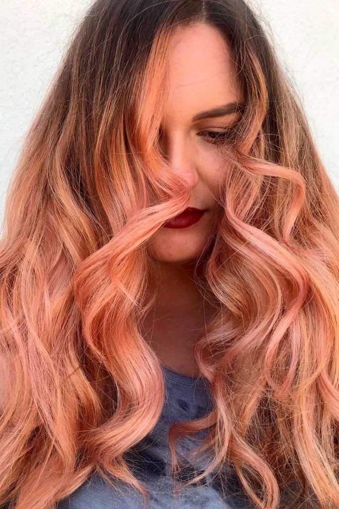 Coral Copper Long Hair
