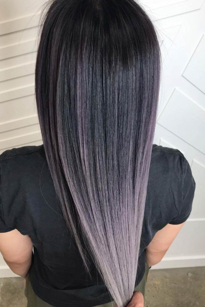 Inky Black Ombre Hair