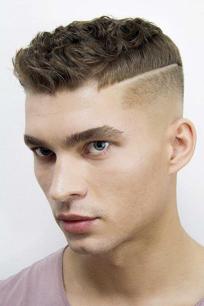 Fade Haircut With Shaved Line