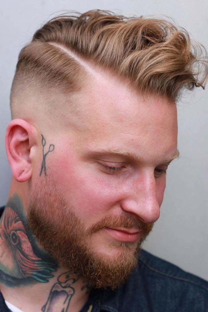 mens undercut side part fade