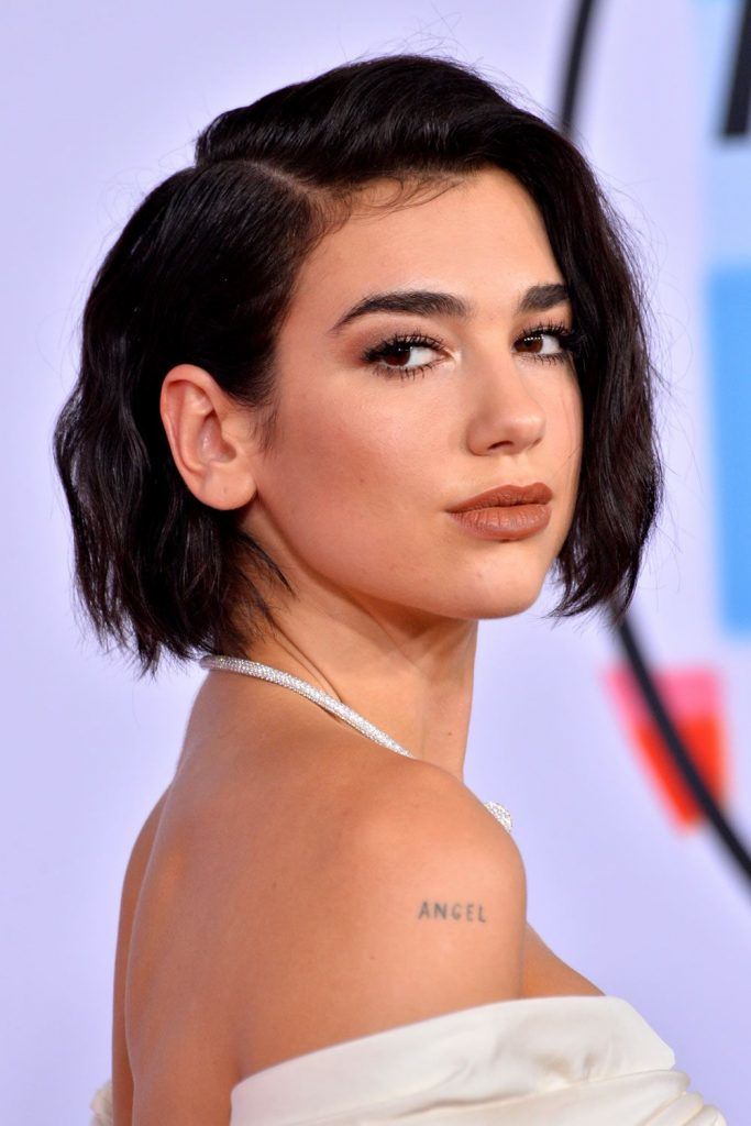 Dua Lipa Short Wavy Bob