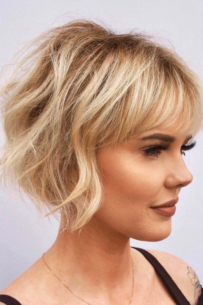 Best Short Haircuts Hairstyles Shaggy Bob Bangs 683x1024 