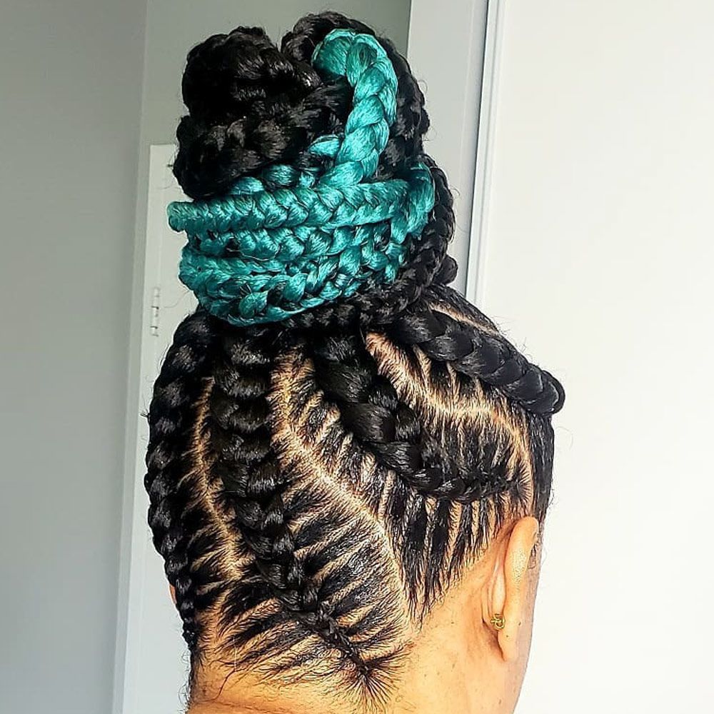 Cornrows Neat Updo Hairstyles