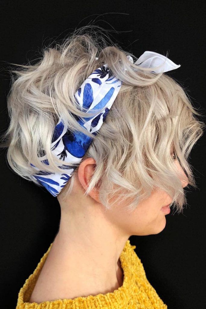 Pixie-Bob Haircut With Headscarf, pixie bob hairstyles, pixie-bob, pixie bob hairstyles for women