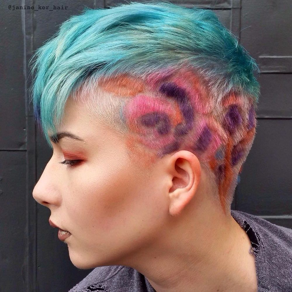Androgynous Cut With Hair Tattoo