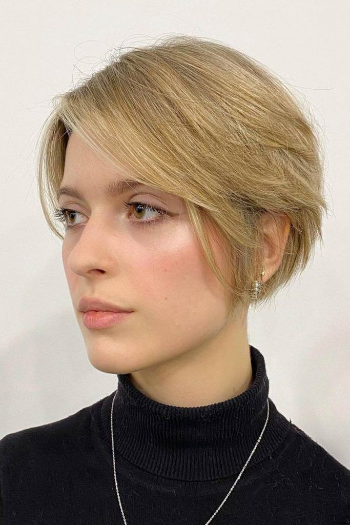 Straight Layered Blonde Pixie-Bob