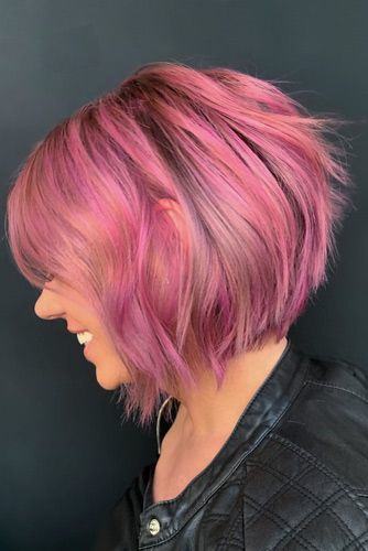 Pink Inverted Bob