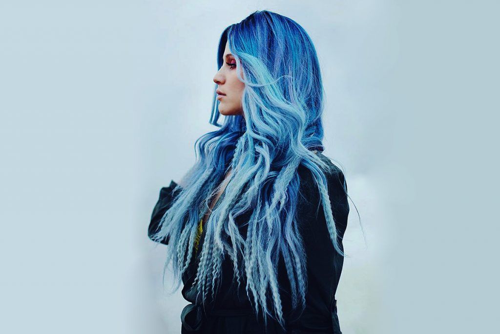 ice blue periwinkle silver hair color