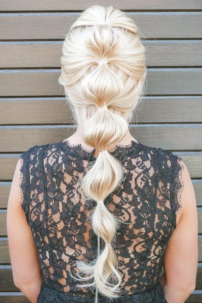 Half-Up Bubble Ponytail