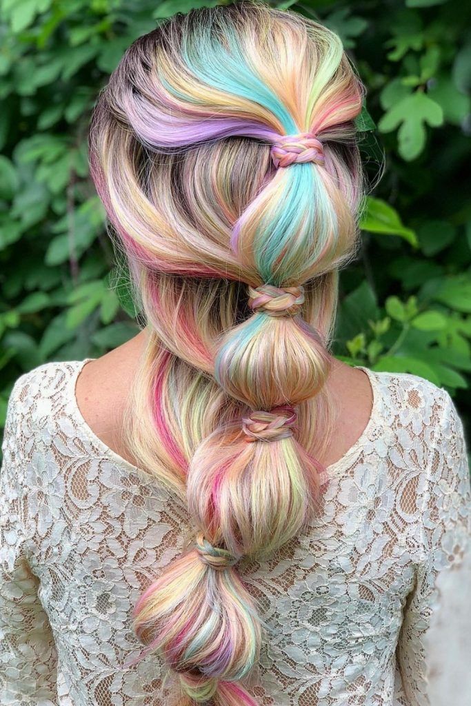 Pastel Rainbow Simple Braid