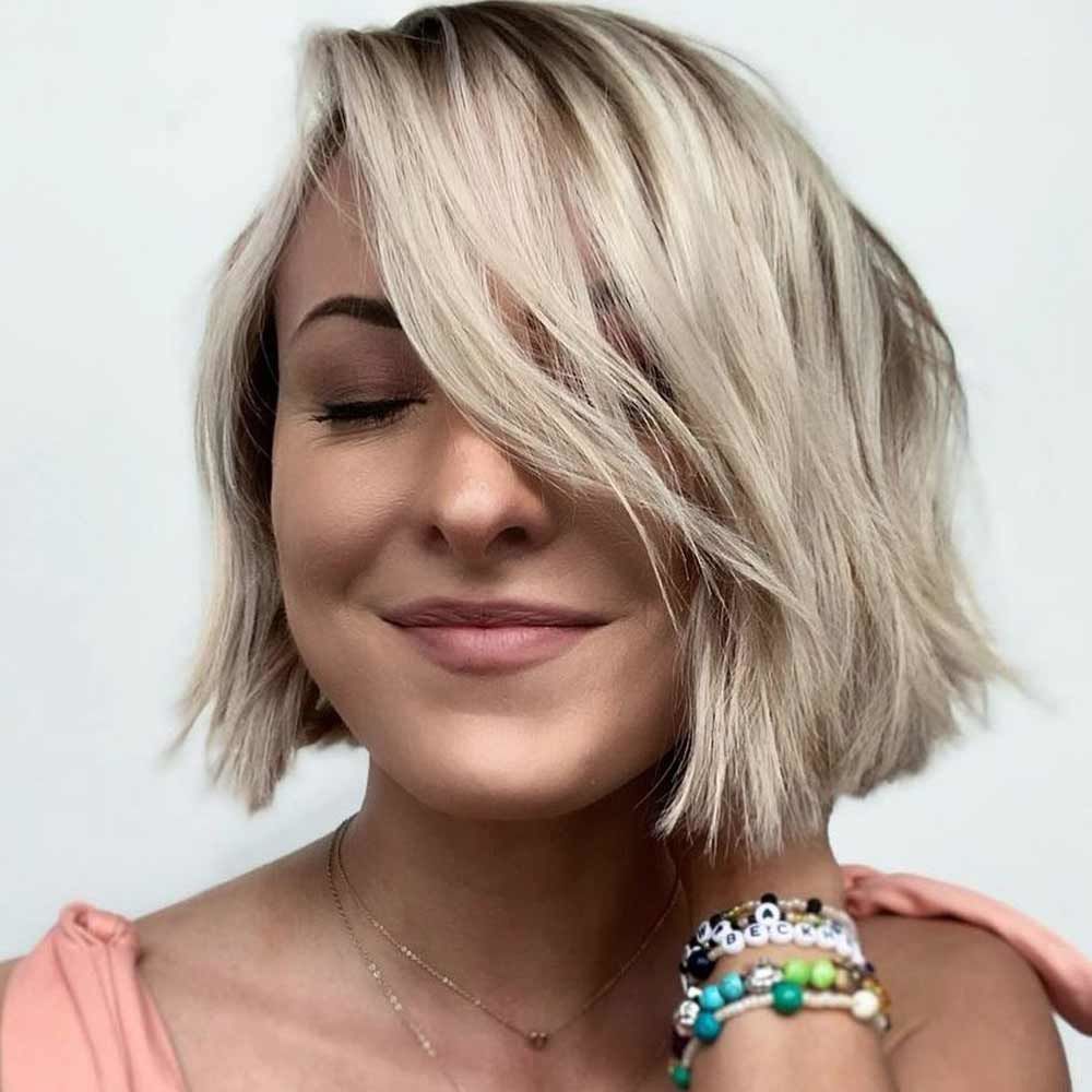 Textured Wavy Bob With Side Styling