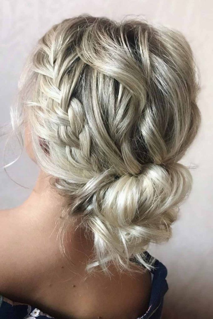 Delicate Dutch Braid Into Bun