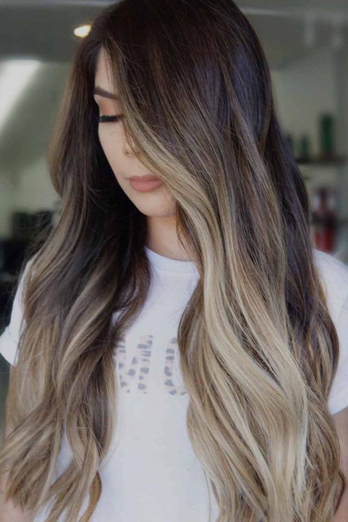 straight ombre hair dark brown