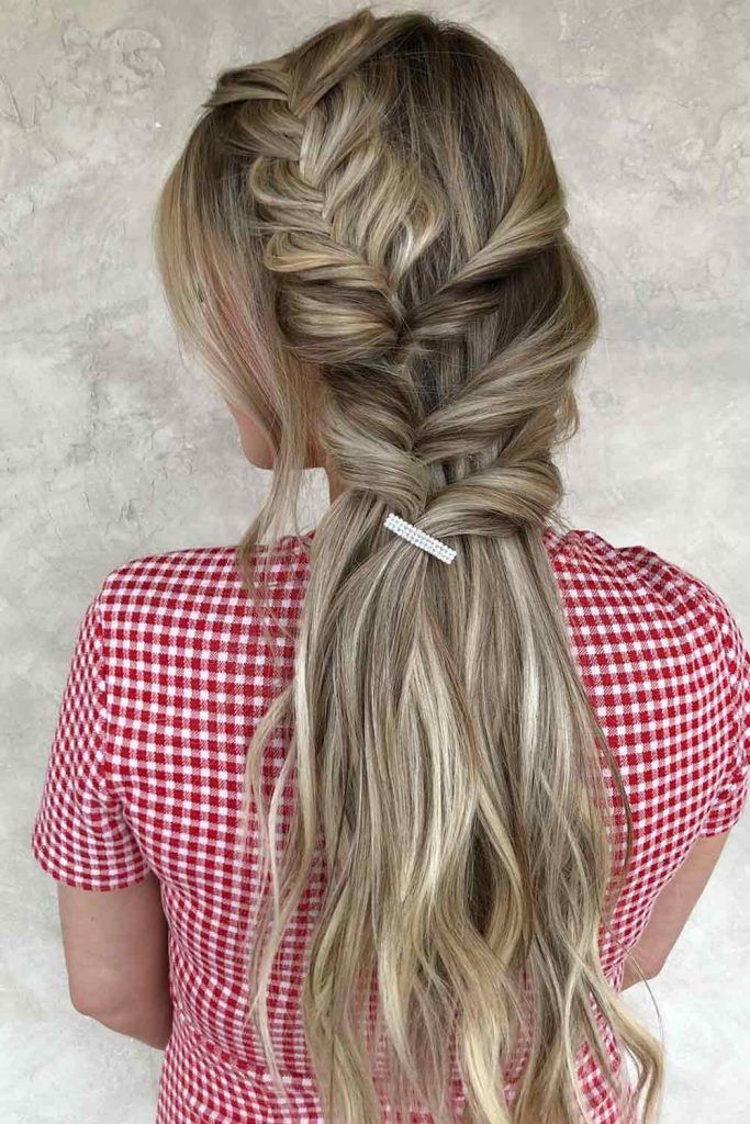 Double Headband Braids Into Ponytail