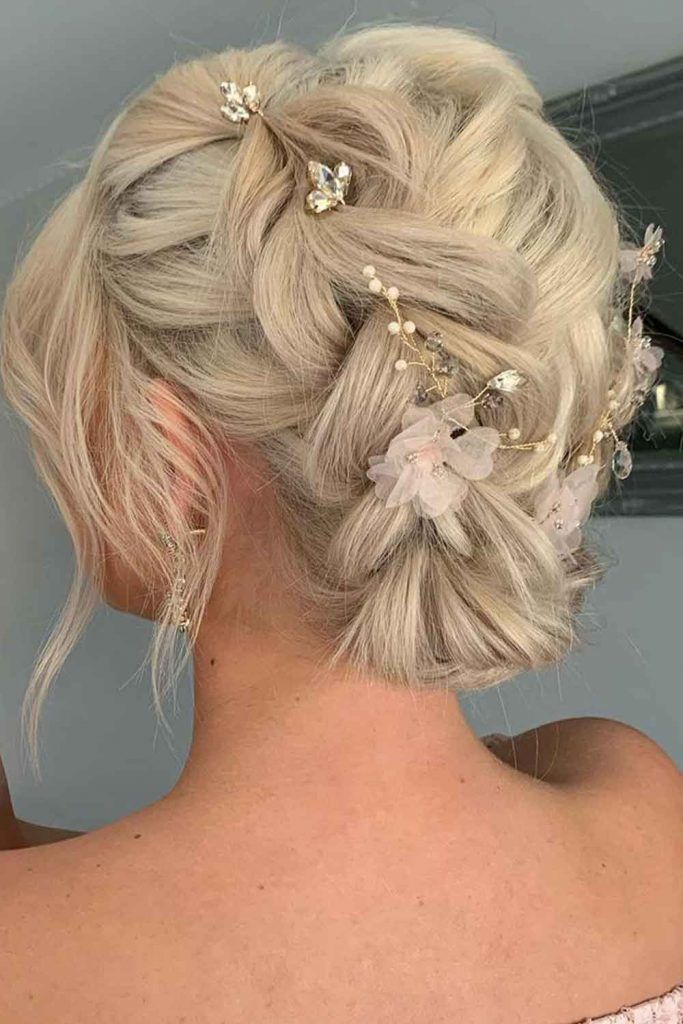 Braided Updo With Hair Accessories