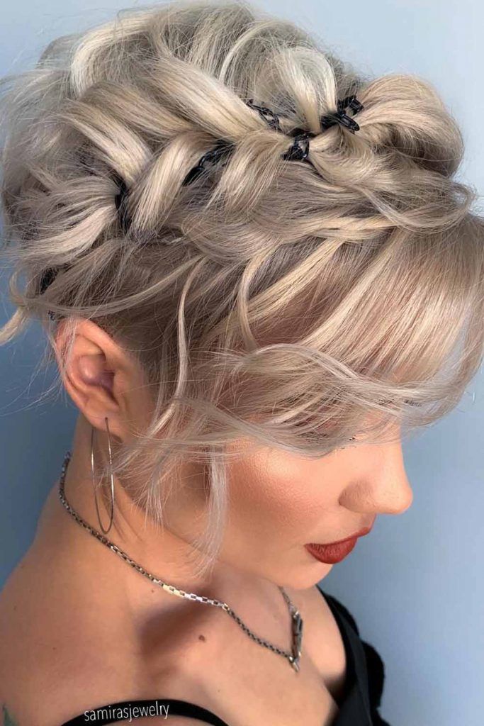 Updo Halo Braid