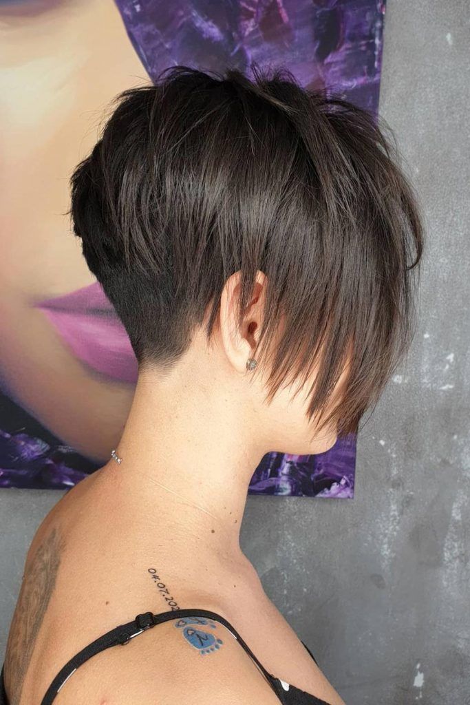 Straight, & Sleek Short Layered Hair