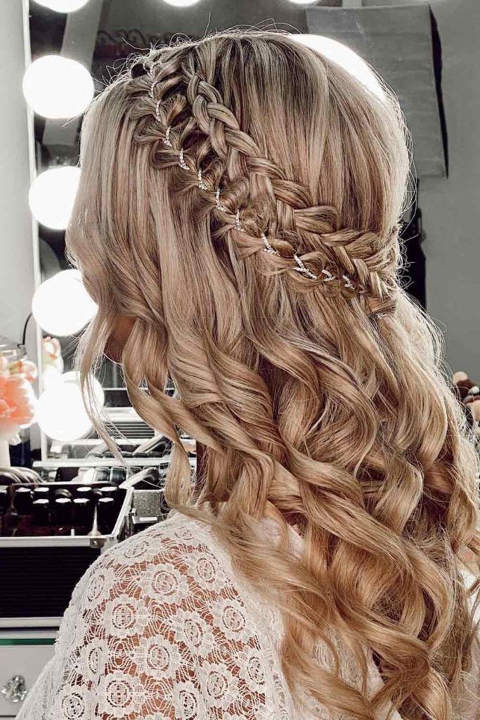 Half-Up Messy French Braids