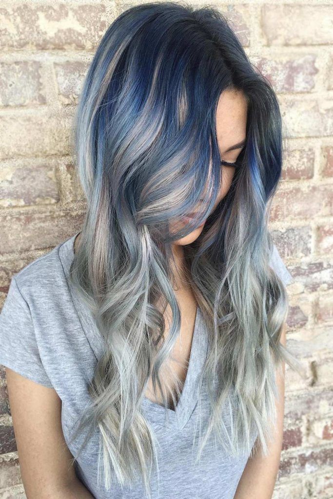 The Magnetic Power Of Incredibly Vibrant Blue Highlights | LoveHairStyles