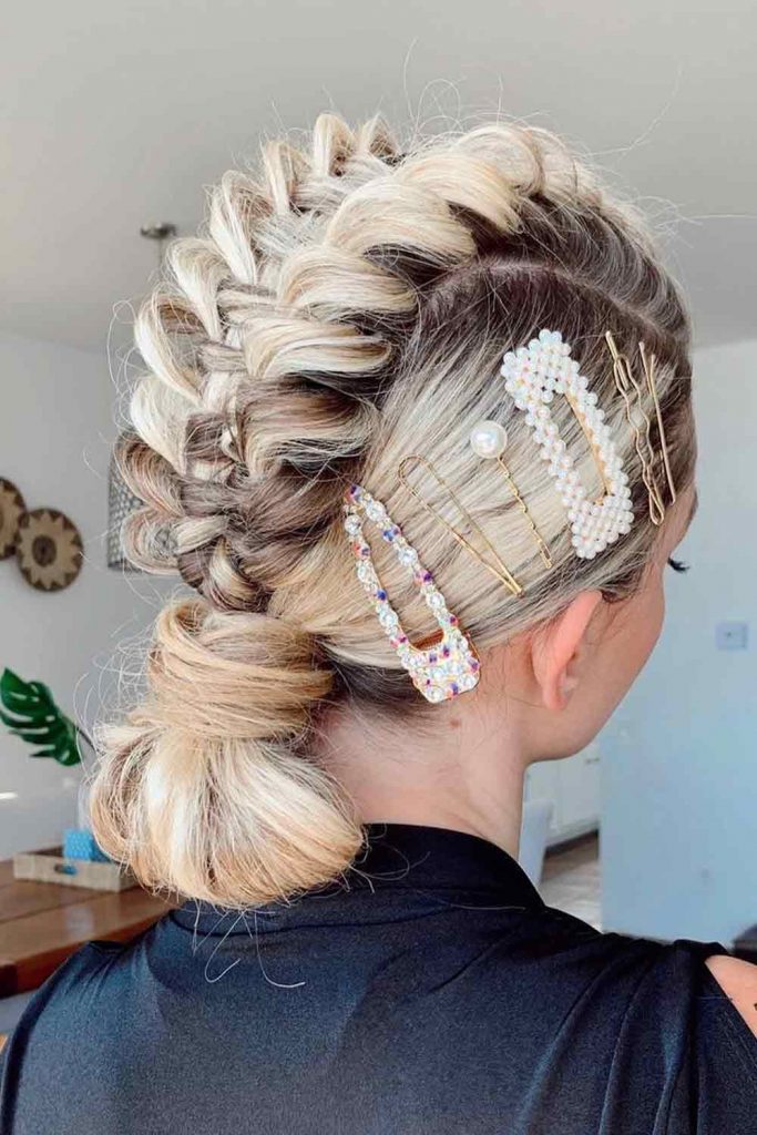 Magnificent Braided Mohawk Bun