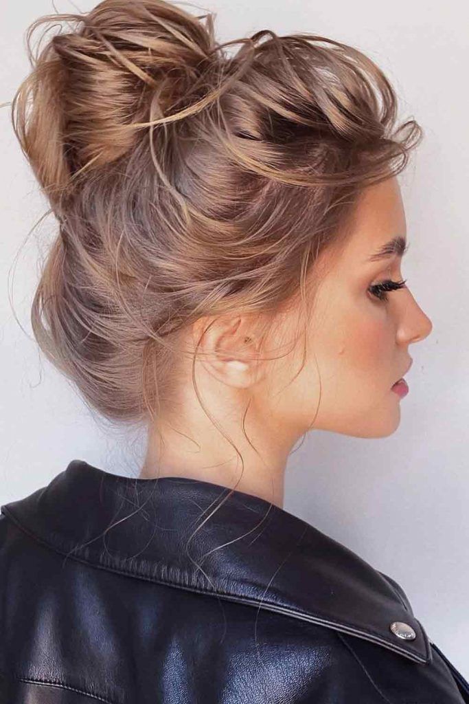 Simple, Yet Chic Messy High Bun