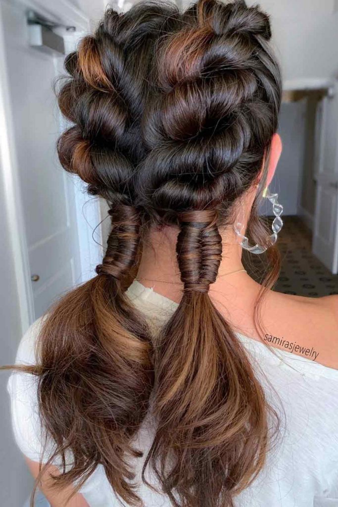 Ponytail With The Voluminous Braid