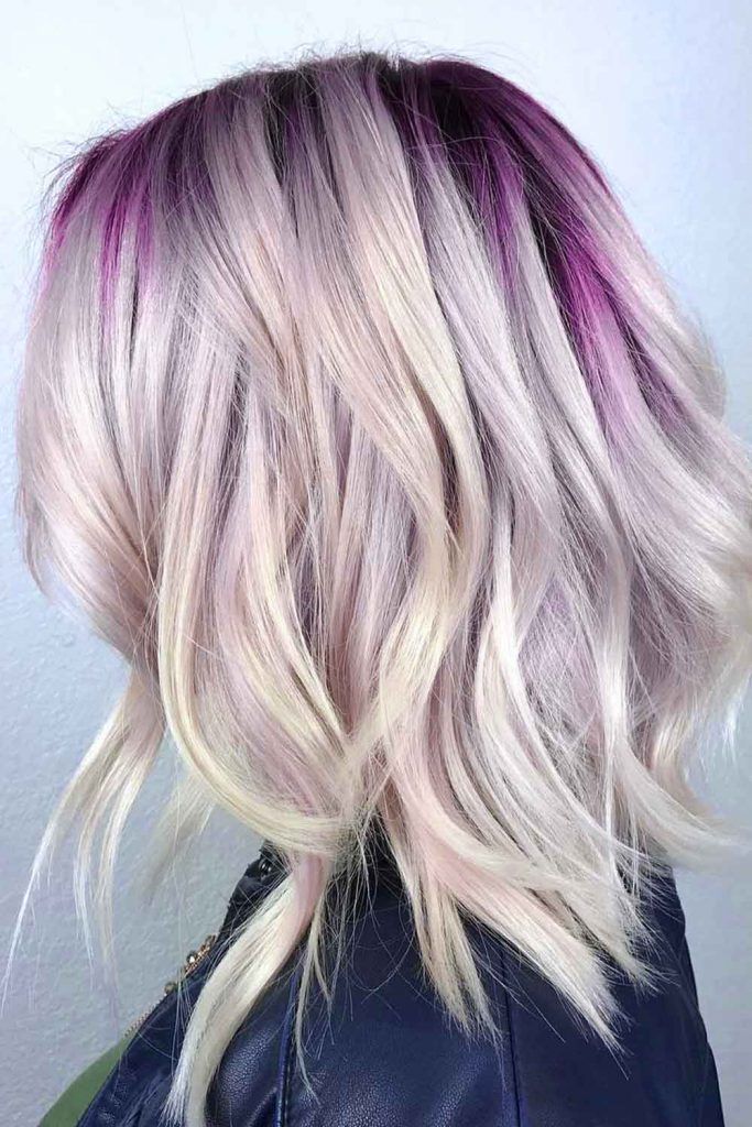 Nude And Lavender Hair