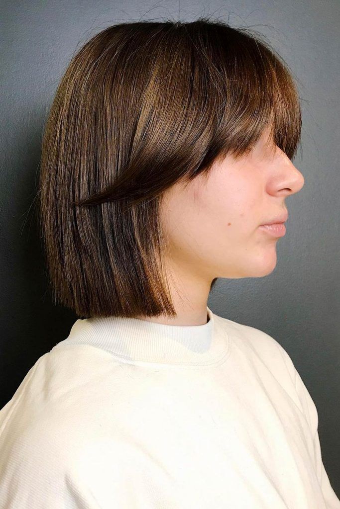 Blunt Bob Cut with Middle Part Hair 